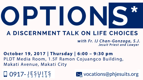 Options: Discernment Talk for Young Professionals on October 19