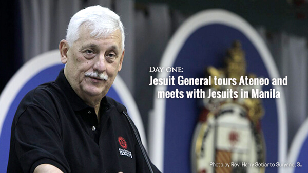 Day One: Jesuit General tours Ateneo and meets with Jesuits in Manila